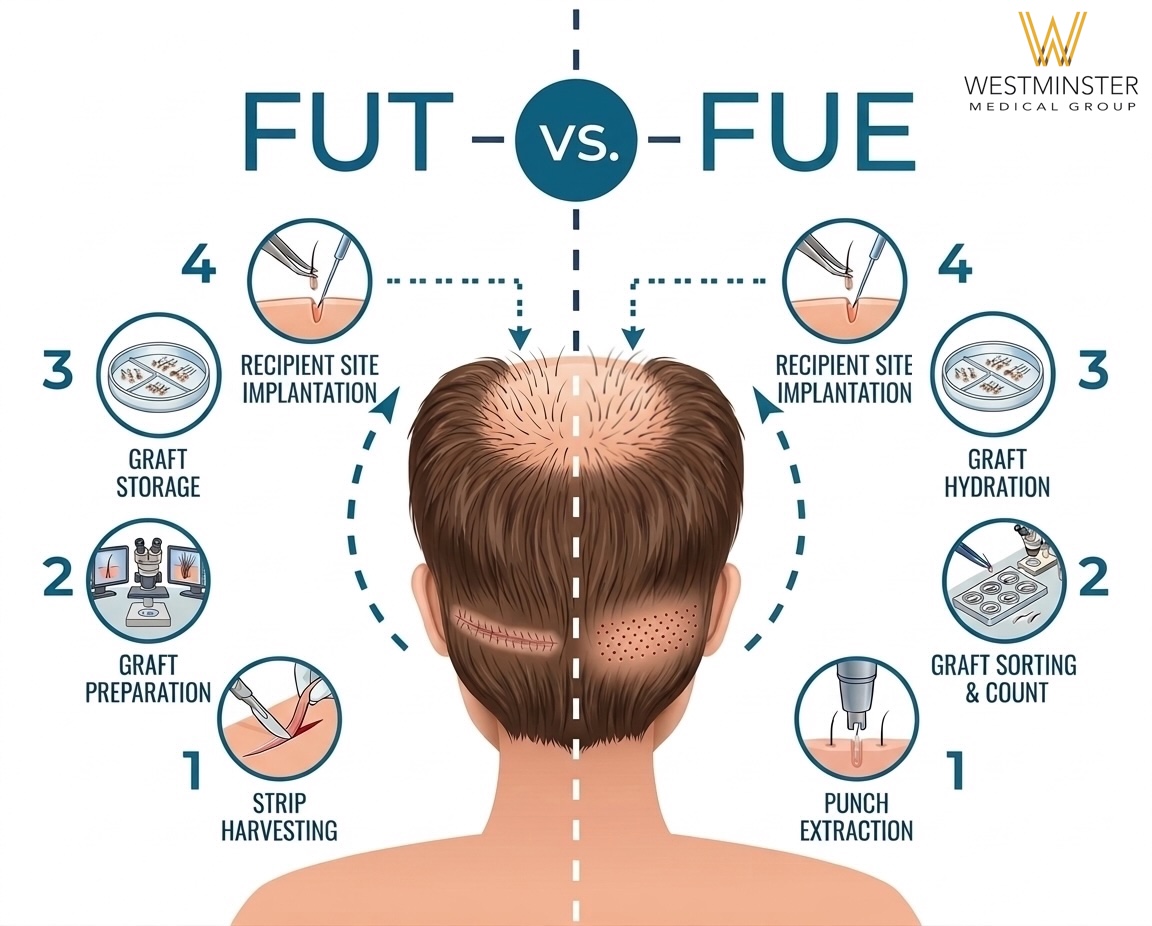FUE vs FUT Hair Transplant: Which Method Is Best For UK Patients? 1